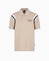 Armani Exchange - Regular fit polo with contrasting stripes, Man, Beige, Size: