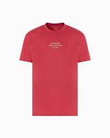 Armani Exchange - Regular fit T-shirt with logo lettering, Man, Red, Size: