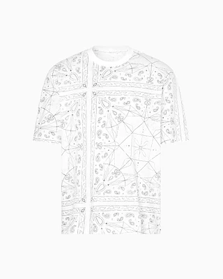 Armani Exchange - Regular fit kaleidoscope patterned t-shirt, Man, White, Size:
