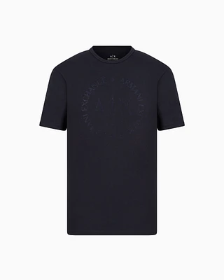 Armani Exchange - Regular fit jersey T-shirt, Man, Navy Blue, Size: