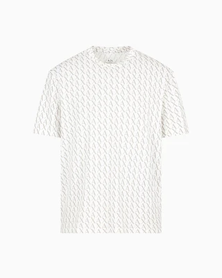 Armani Exchange - Long sleeve T-shirt with logo prints, Man, White, Size: S