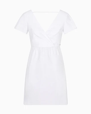 Armani Exchange - ASV Cotton Short Dress, Woman, White, Size: