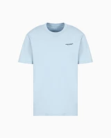 Armani Exchange - Regular fit T-shirt with logo , Man, Light Blue, Size: