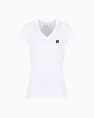 Armani Exchange - Slim fit T-shirt ASV jersey, Woman, White, Size: