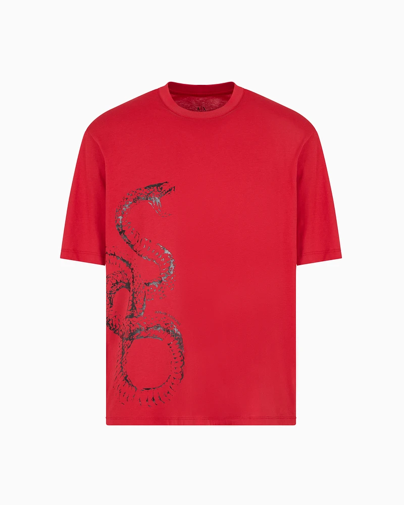 Armani Exchange - Regular fit jersey t-shirt, Man, Red, Size:
