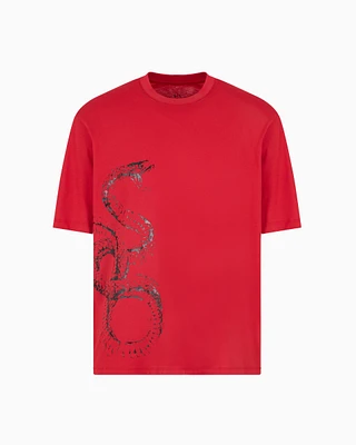 Armani Exchange - Regular fit jersey t-shirt, Man, Red, Size: