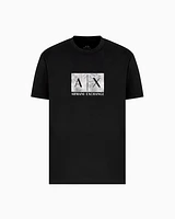 Armani Exchange - Regular fit T-shirt with maxi logo, Man, Black, Size: