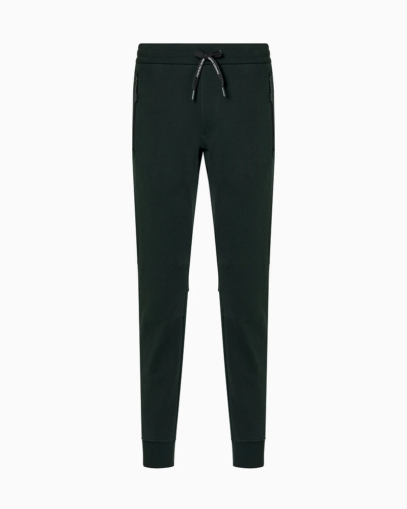 Armani Exchange - Soft yarn jogger pants with logo, Man, Green, Size: M