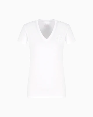 Armani Exchange - Slim Fit T-Shirts, Woman, White, Size: