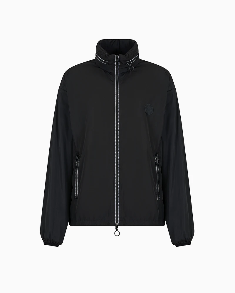 Armani Exchange - Full zip jacket with removable hood, Woman, Black, Size: