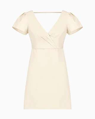 Armani Exchange - ASV Cotton Short Dress, Woman, Beige, Size: