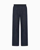 Armani Exchange - Wide leg denim jeans, Man, Blue, Size: