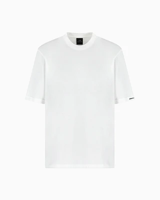 Armani Exchange - Short-sleeved sweatshirt with logo, Man, White, Size: