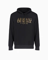 Armani Exchange - Hoodie with blurred logo effect, Man, Black, Size: