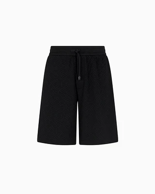 Armani Exchange - Basic Bermuda stretch fabric, Man, Black, Size: