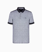 Armani Exchange - Cotton polo with contrasting details, Man, Navy Blue, Size: