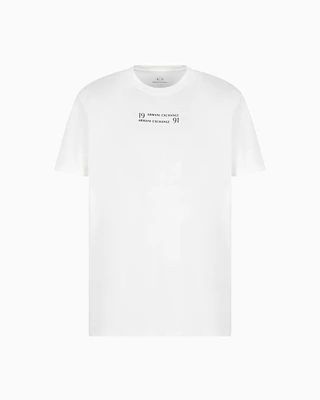 Armani Exchange - Regular fit T-shirt with logo lettering, Man, White, Size: