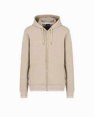 Armani Exchange - Stretch fabric zip-up sweatshirt, Man, Beige, Size: XXL