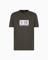 Armani Exchange - Regular fit T-shirt with maxi logo, Man, Green, Size: