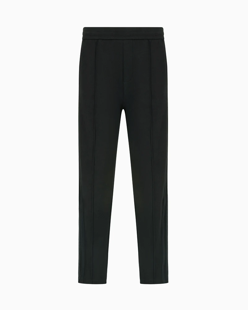 Armani Exchange - Regular fit trousers with contrasting band, Man, Green, Size: