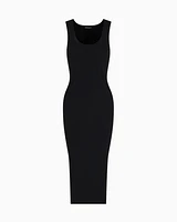 Armani Exchange - ASV Knitted Pencil Midi Dress, Woman, Black, Size: