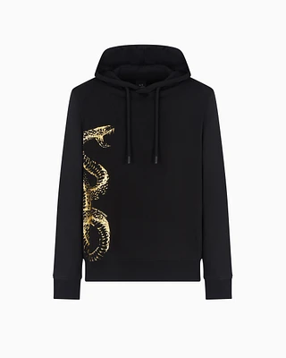 Armani Exchange - Hoodie with maxi print , Man, Black, Size:
