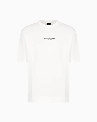 Armani Exchange -  Milano/New York Short Sleeve Crewneck Sweatshirt, Man, White, Size: