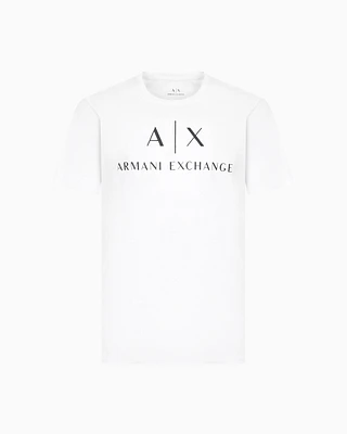 Armani Exchange - Slim fit jersey T-shirt with logo, Man, White, Size: