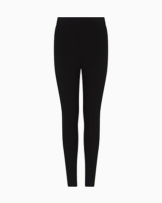 Armani Exchange - Stretch fabric leggings, Woman, Black, Size: