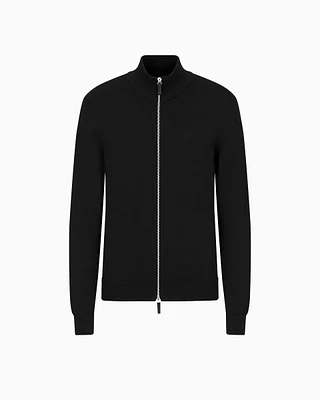 Armani Exchange -  Organic Cotton Fullzip Cardigan, Man, Black, Size: