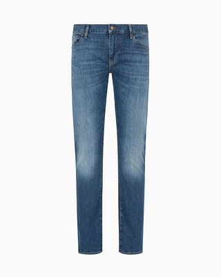 Armani Exchange - J66 super skinny jeans stretch denim, Man, Blue, Size: