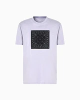 Armani Exchange - Regular fit T-shirt with kaleidoscope print, Man, Purple, Size: