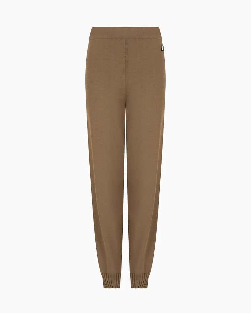 Armani Exchange - ASV Knitted Pants, Woman, Brown, Size: