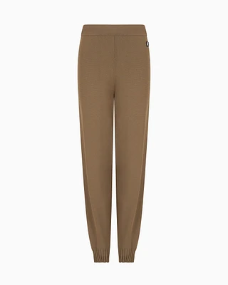 Armani Exchange - ASV Knitted Pants, Woman, Brown, Size: