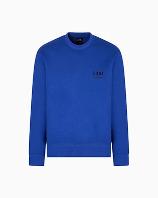 Armani Exchange - Lost sound crewneck sweatshirt, Man, Blue, Size: