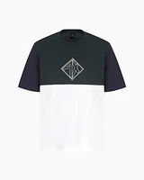 Armani Exchange - Regular fit T-shirt with logo print, Man, Green, Size: