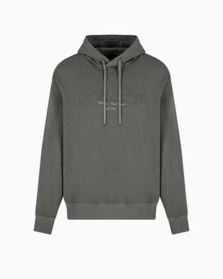 Armani Exchange - French terry cotton hoodie, Man, Green, Size: