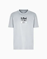 Armani Exchange - Regular fit T-shirt with photo print, Man, Grey, Size:
