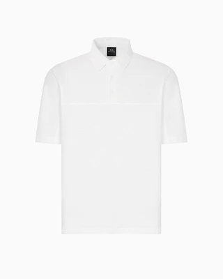 Armani Exchange - Regular fit pique polo, Man, White, Size: