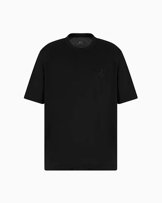Armani Exchange - Regular fit T-shirt with print on the chest, Man, Black, Size: