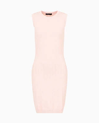 Armani Exchange - Sheath dress with allover logo, Woman, Pink, Size: