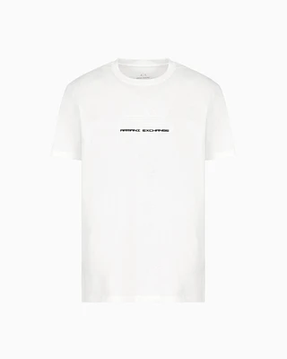 Armani Exchange - Regular fit T-shirt with embossed logo, Man, White, Size: