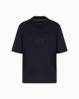 Armani Exchange - Regular fit mercerised cotton T-shirt, Man, Navy Blue, Size: