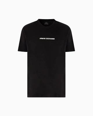 Armani Exchange - Regular fit T-shirt with logo print on the chest, Man, Black, Size: