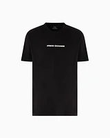 Armani Exchange - Regular fit T-shirt with logo print on the chest, Man, Black, Size: