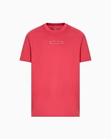 Armani Exchange - Regular fit T-shirt with logo lettering, Man, Red, Size: