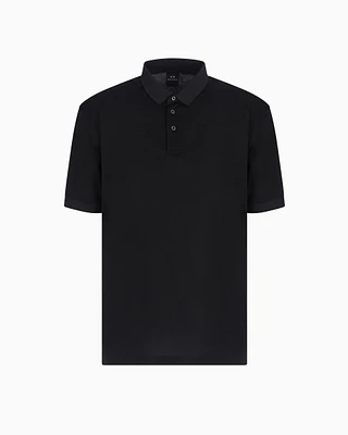 Armani Exchange - Regular fit polo shirt mercerised cotton, Man, Black, Size: