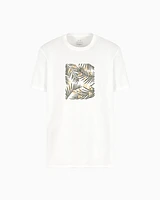 Armani Exchange - Regular fit ASV palm tree print t-shirt, Man, White, Size: