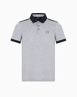 Armani Exchange - Cotton polo with contrasting details, Man, Black, Size: M