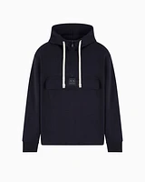 Armani Exchange - Half zip hoodie, Man, Navy_blue, Size: